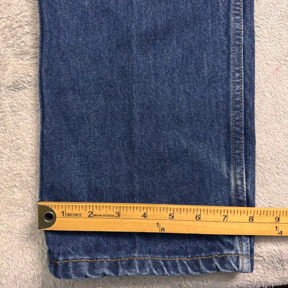 Levi's 505‎ Mens Jeans Tag Size W36 L32 Regular Fit Straight Leg Dark Wash Denim